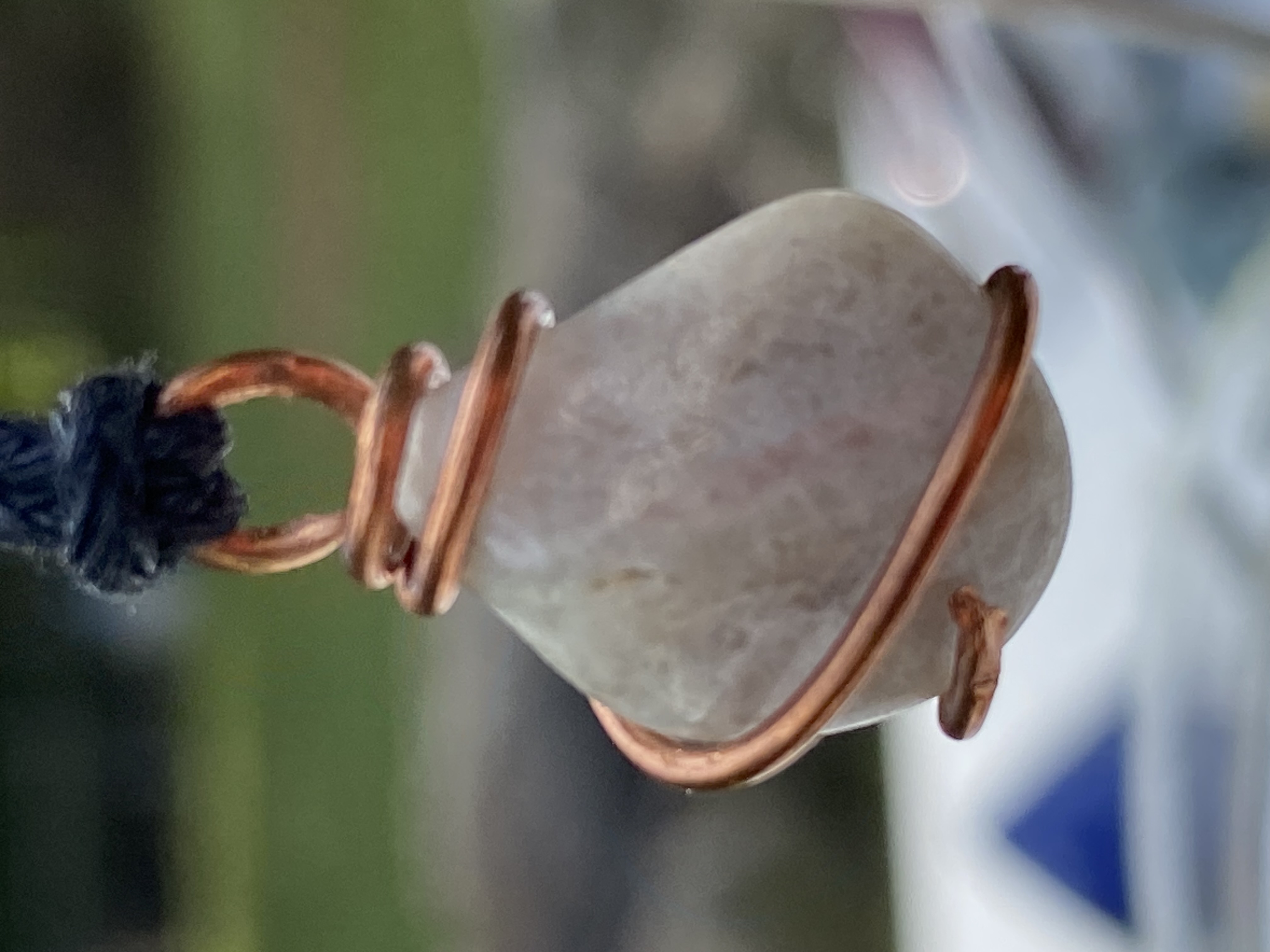 Small &quot;simply wrapped&quot; pendant