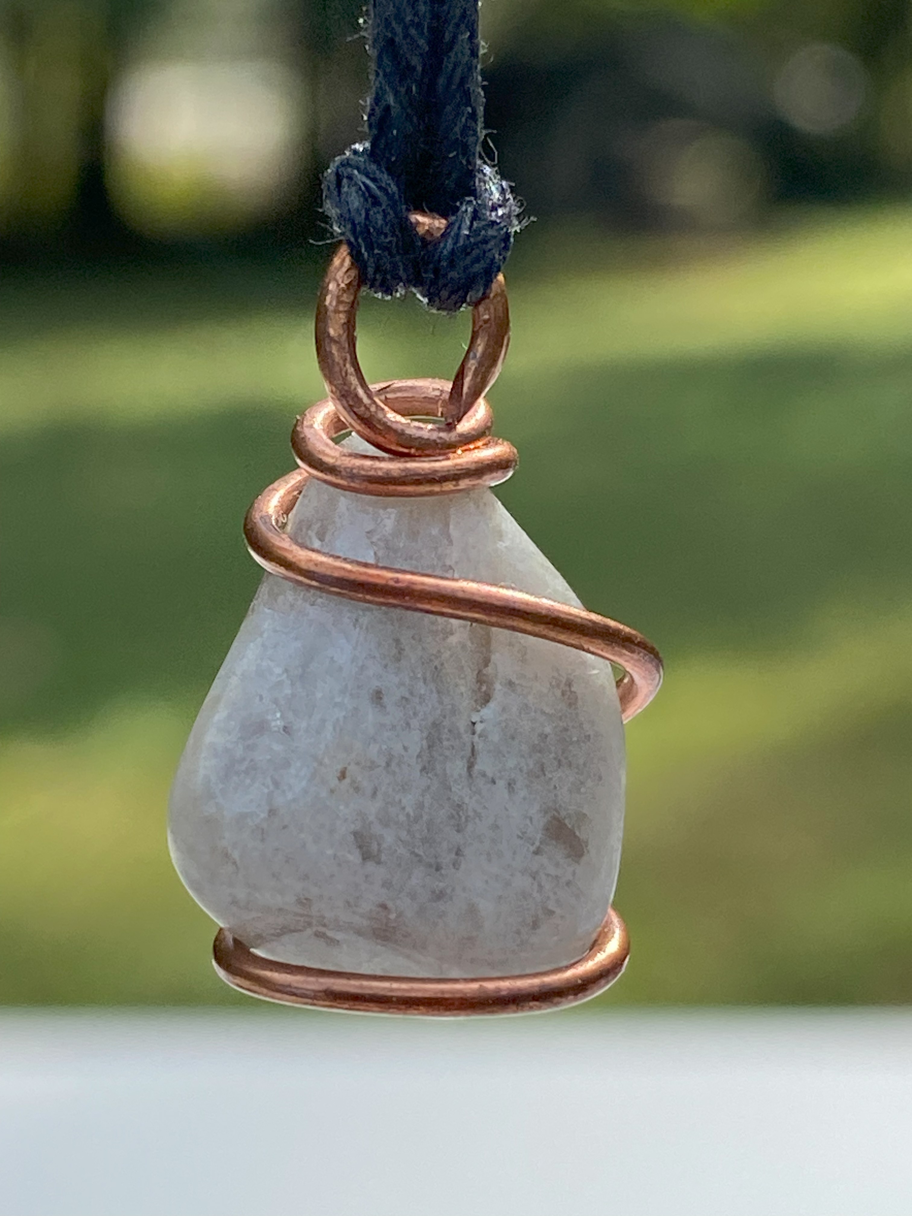 Small &quot;simply wrapped&quot; pendant